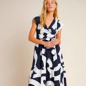 Anthropologie Maeve Mairead Black & White Dress